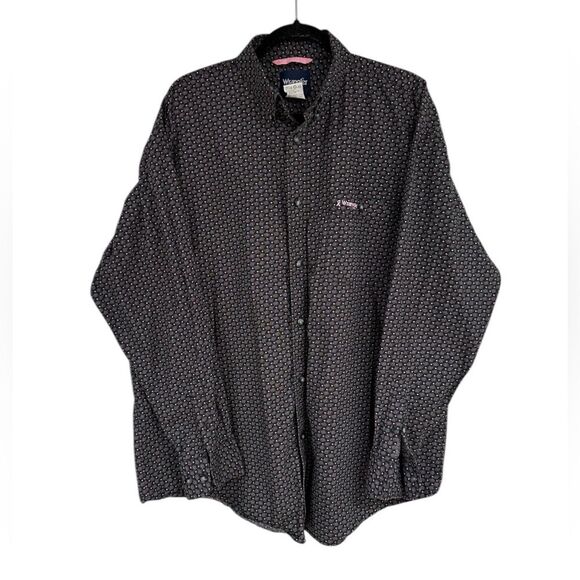 Wrangler Button Up Shirt Men's XL Western Ltd Edition Pink Ribbon Cancer - Picture 1 of 7
